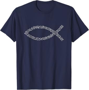 Jesus Fish, Ichthys, Ichthus, Christian Symbol, Music, Choir T-Shirt