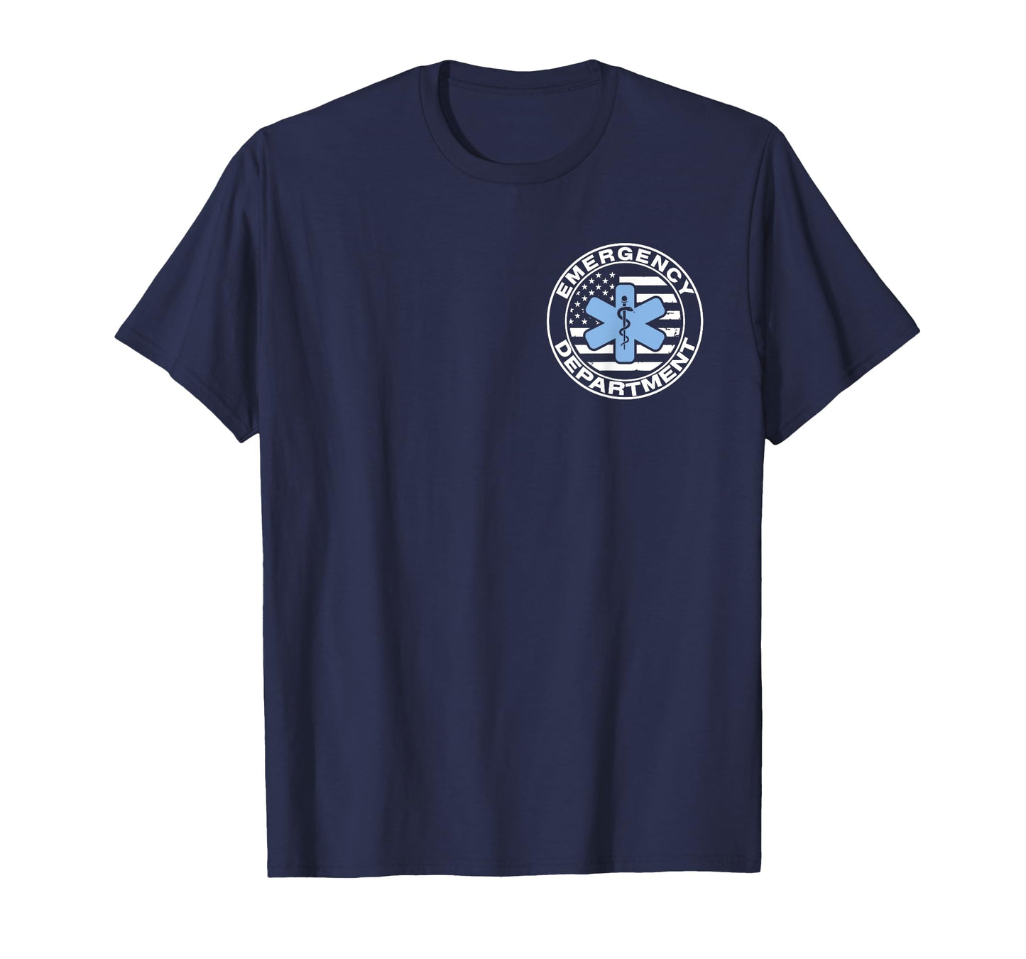 Emergency Department with USA Flag ER Nursing 2 Side T-Shirt