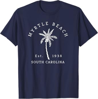 Retro Cool Original Myrtle Beach SC Palm Tree Novelty T-Shirt