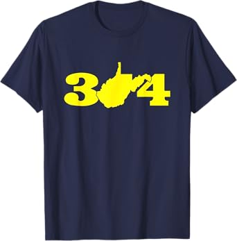 304 West Virginia Blue and Gold T-shirt