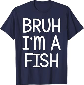 Pretend I'm A Fish Funny Lazy Halloween Costume Party T-Shirt