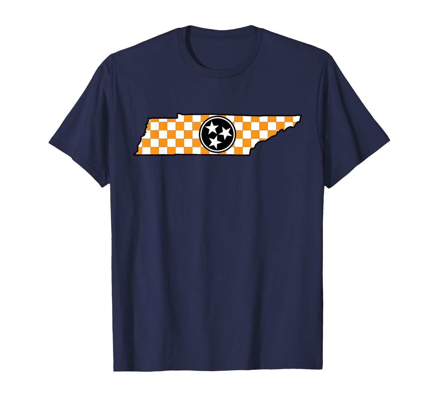 Volunteer State Orange/White Checkerboard Tri-Star Tennessee T-Shirt