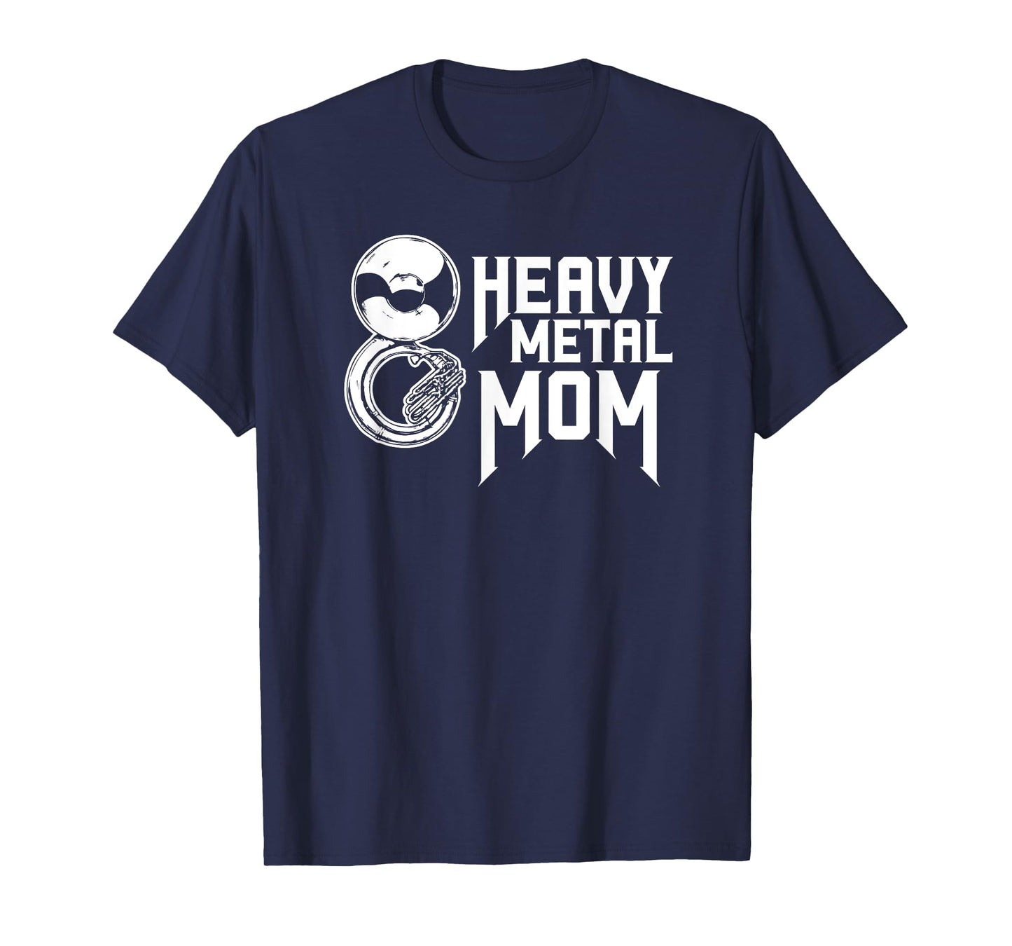 Vintage Heavy Metal Mom Tuba Sousaphone Marching Band Mom T-Shirt