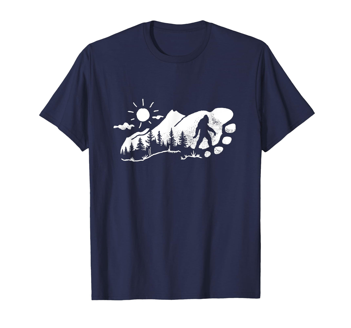 Bigfoot Footprint Graphic T-Shirt