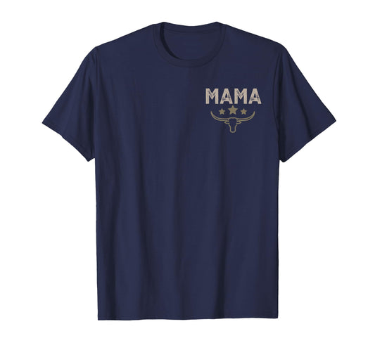 Mama 1st First Birthday Cowboy Western Rodeo Skull Matching T-Shirt