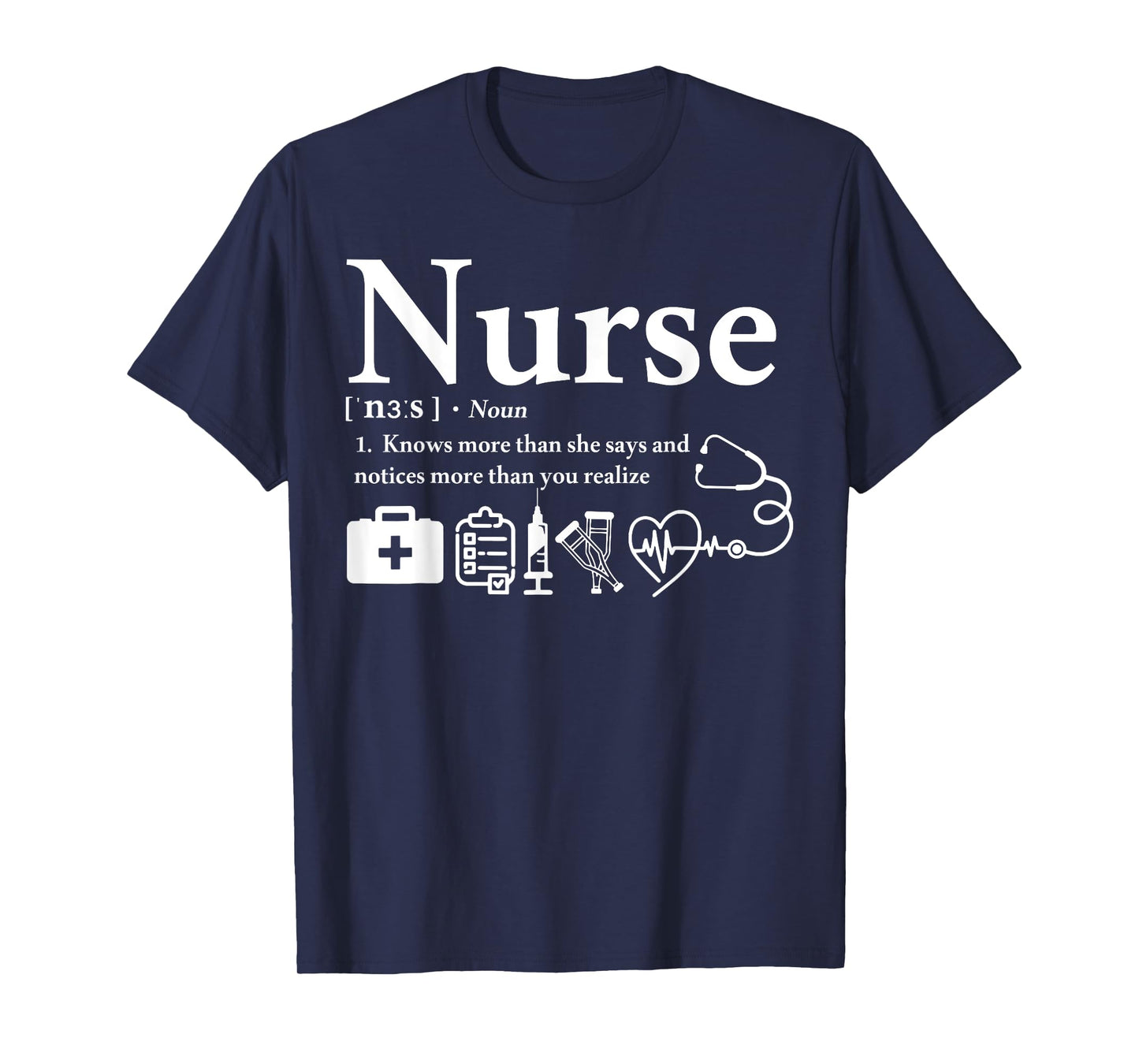 Retro Nurse Definition Mens Women Nurse Week Nicu Icu Rn Er T-Shirt