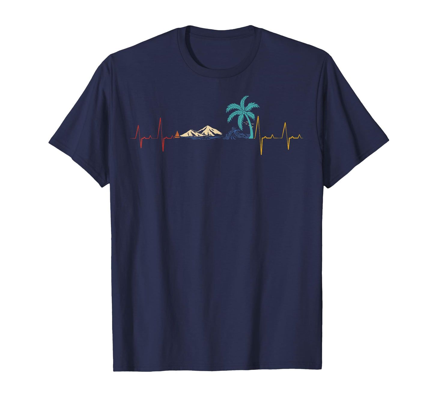 Life Is Really Good Beach Heartbeat Summer Beach Vacation Men Women Kids T-Shirt