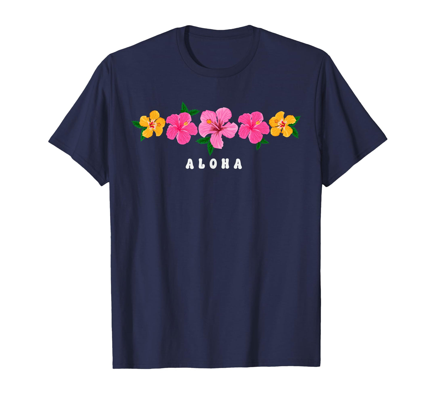 Aloha Hibiscus Flowers Hawaiian Islands Hawaii Surfer T-Shirt