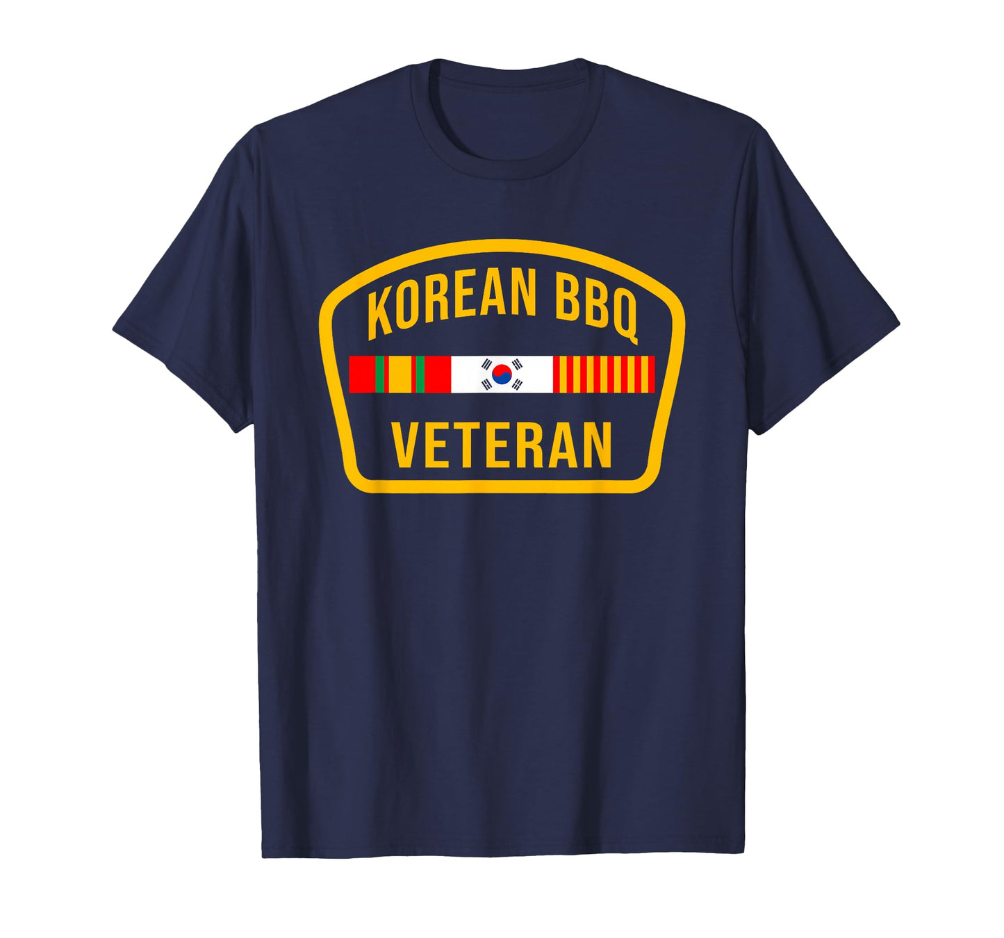 Korean BBQ Veteran Funny Food Lover Gym Cheat Day Military T-Shirt