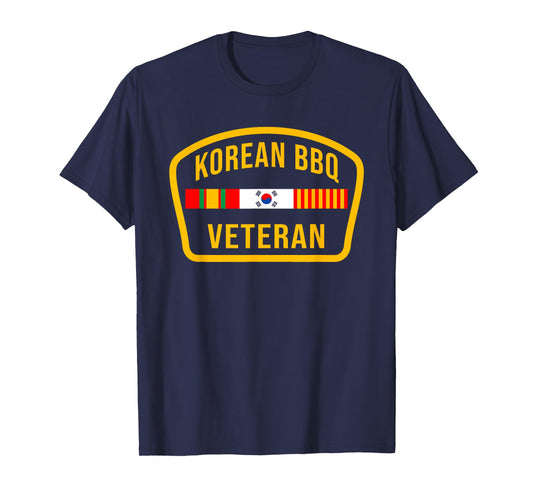 Korean BBQ Veteran Funny Food Lover Gym Cheat Day Military T-Shirt