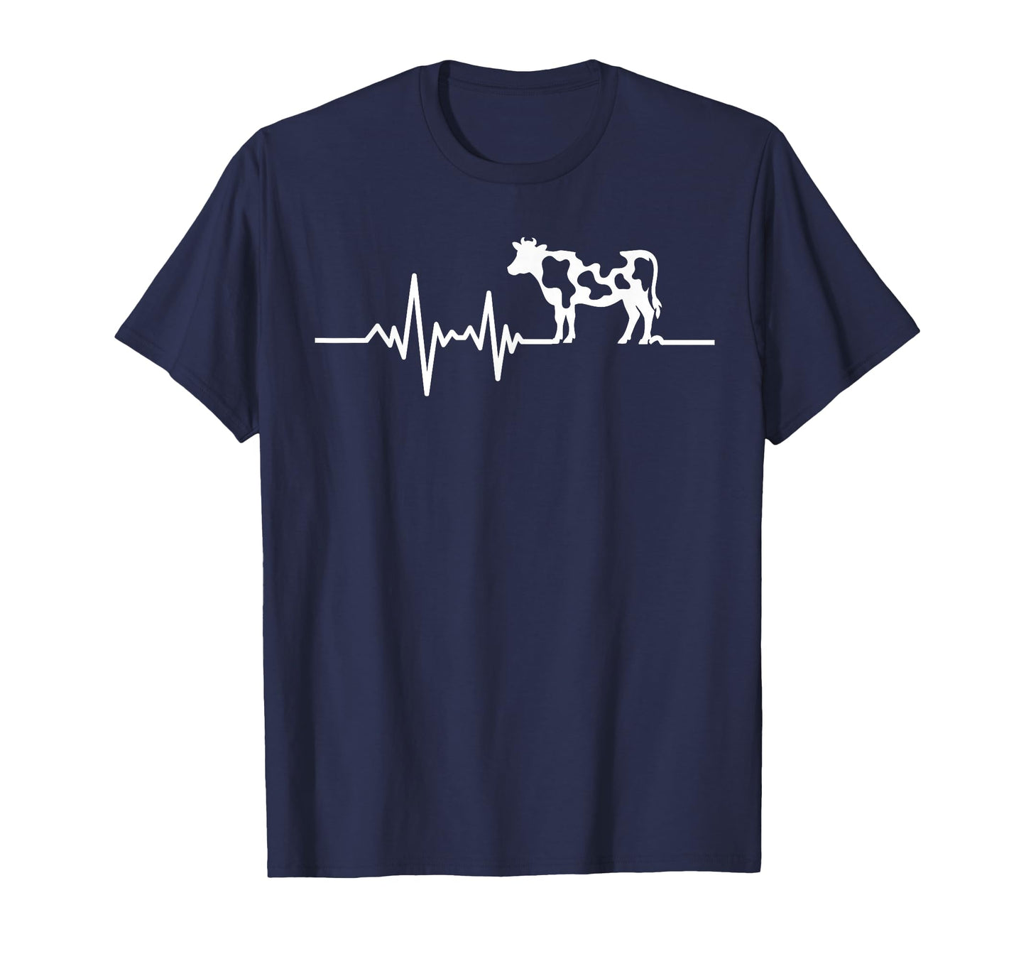 Cow Heartbeat Dairy Farming Ranch Life Cattle Lover Gifts T-Shirt