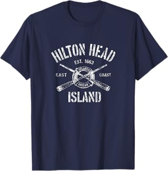 Hilton Head Island T-Shirt Vintage Nautical Boating Tee T-Shirt