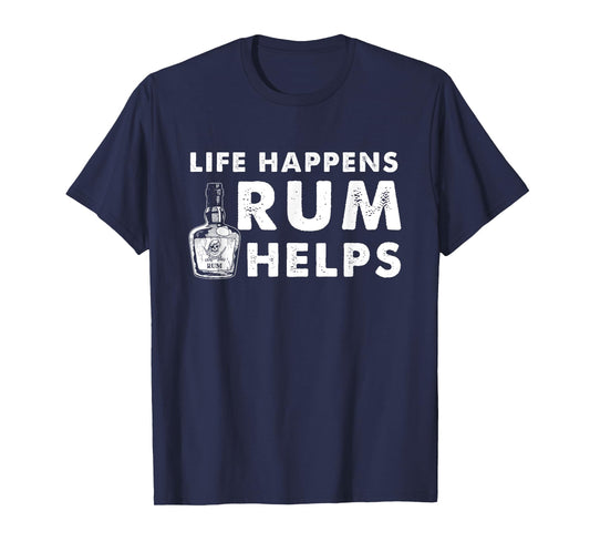 Rum Helps - Funny Rum Drinker T-Shirt