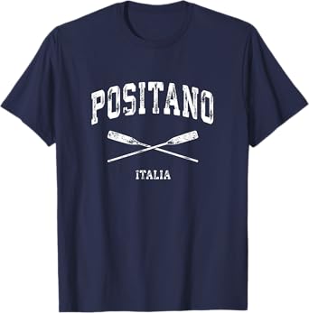 Positano Vintage Nautical Crossed Oars T-Shirt