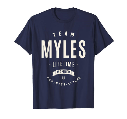 Team Myles Lifetime Member Funny Name Myles T-Shirt