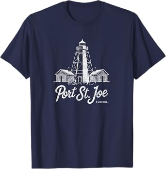 Port St Joe Florida Lighthouse Vintage Art T-Shirt