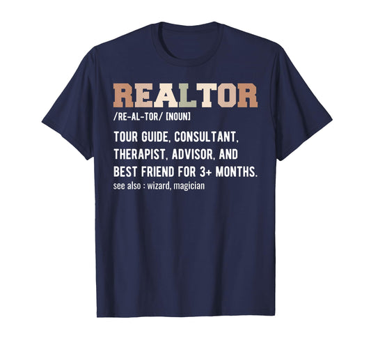 Funny Real Estate Agent Tees Realtor Definition - Realtor T-Shirt