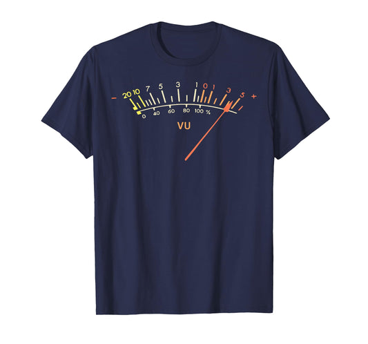 Retro VU Meter Hi-Fi Vintage Stereo Sound Audio Engineer T-Shirt