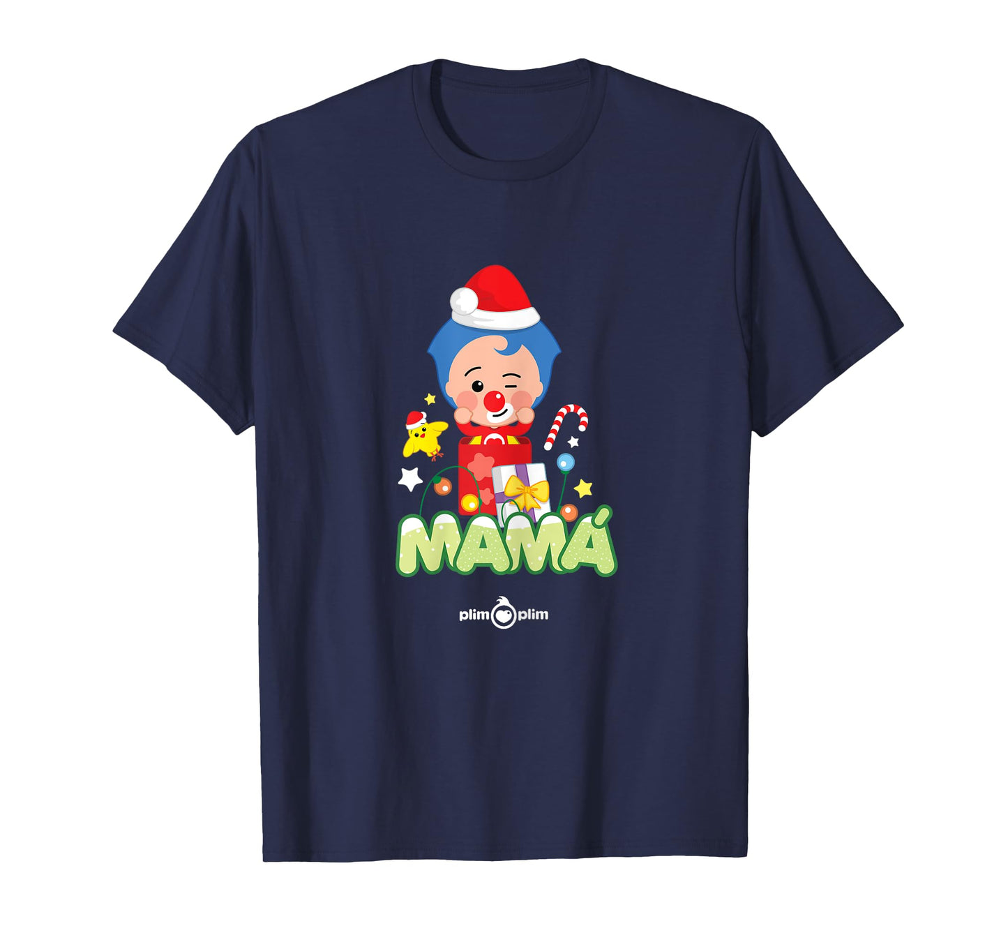 Plim Plim Women's Christmas Edition T-Shirt - Blue, X-Small, Short Sleeve, Round Neck, Cotton Blend, Durable and Comfortable, Christmas Fans, All Ages