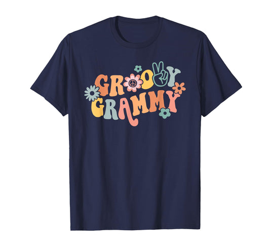 Groovy Grammy One Thankful Grammy Valentines Day Mothers Day T-Shirt