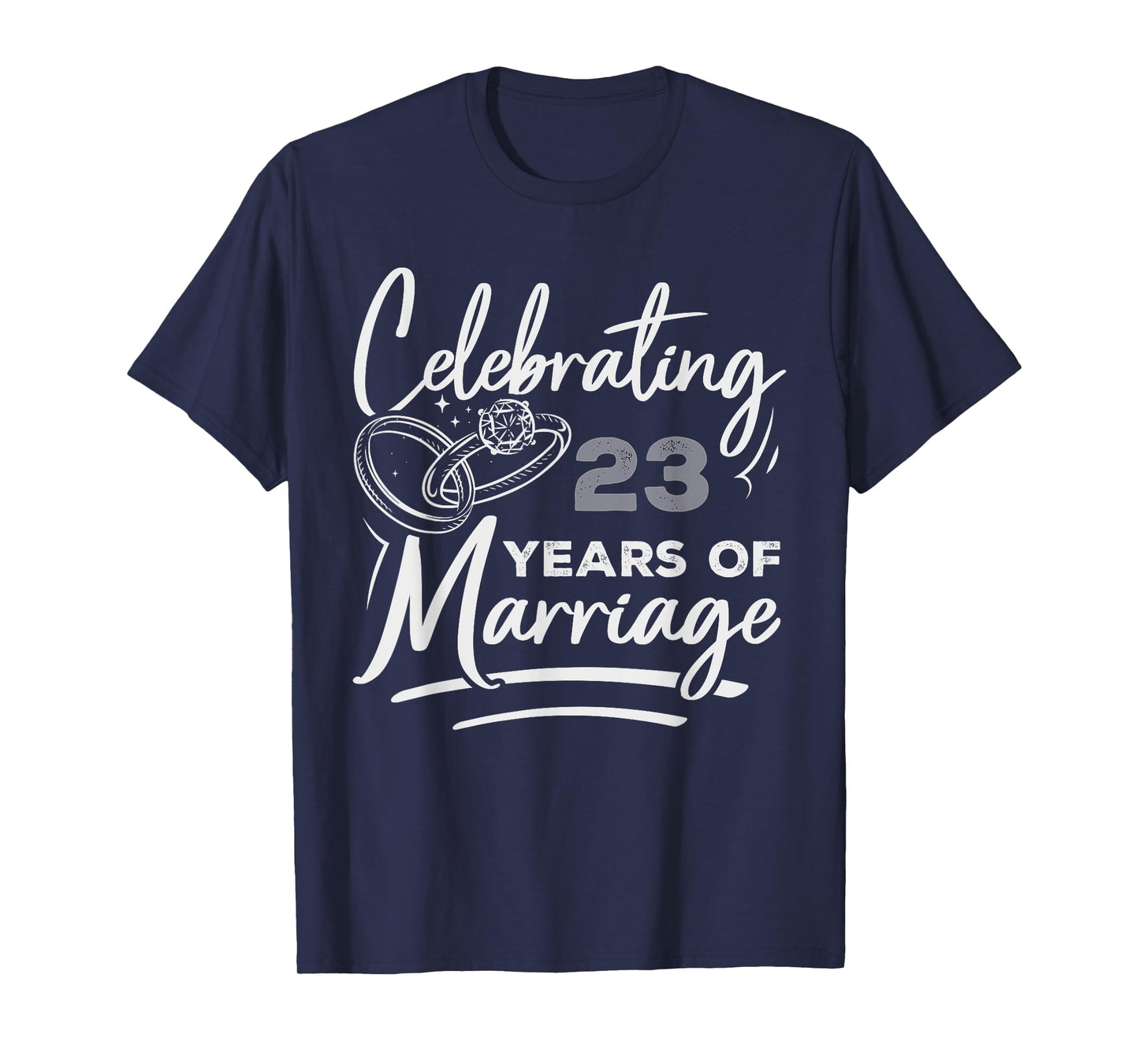 Couples Married 23-Year Funny 23th Wedding Anniversary T-Shirt