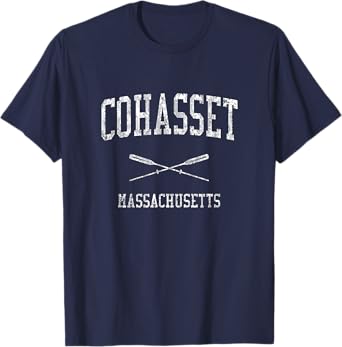 Cohasset Massachusetts MA Vintage Nautical Sports Design Tee T-Shirt