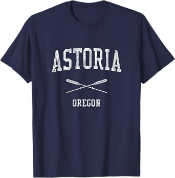 Astoria Oregon OR Vintage Nautical Sports Design Tee T-Shirt