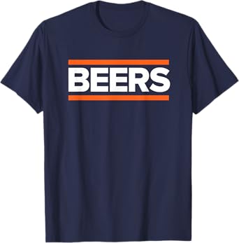 BEERS - Funny Party Beer Day Drinking Blue & Orange T-Shirt