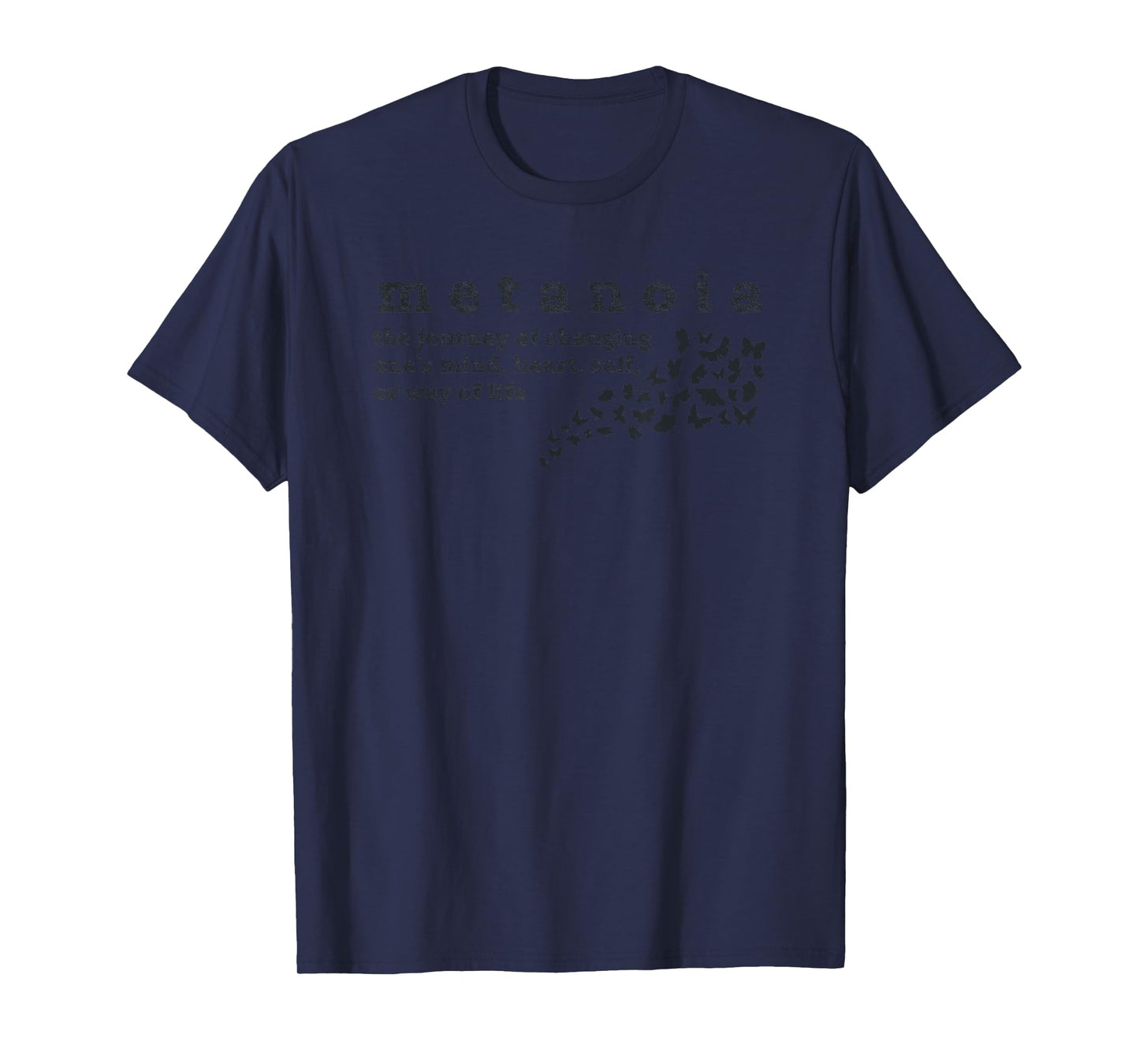 Oh My Word! Metanoia Unique Inspirational Spiritual Word Definition T-Shirt, Small, Grey