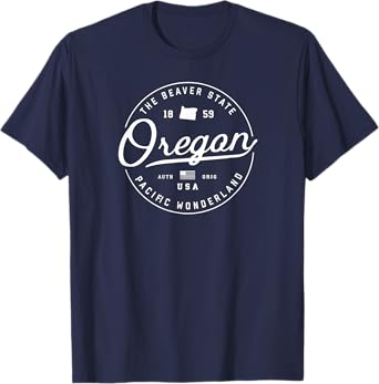 Oregon T-Shirt OR Travel Vacation Shirt State Slogan Tees T-Shirt