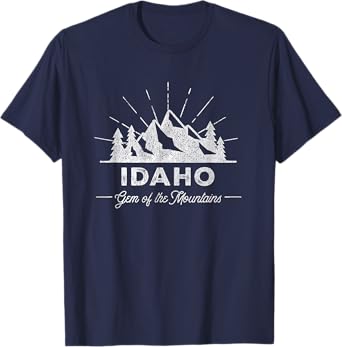 Idaho T Shirt Vintage Hiking Retro Tee Design T-Shirt