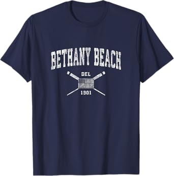 Bethany Beach DE Nautical T-Shirt Vintage US Flag Tee Men Women Girls Kids T-Shirt