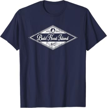 Vintage Bald Head Island Est 1817 North Carolina SC Boating T-Shirt