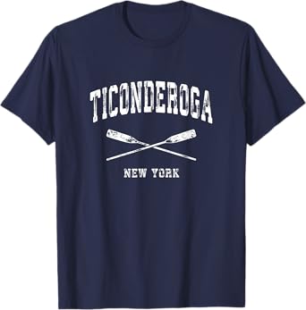 Ticonderoga New York Vintage Nautical Crossed Oars T-Shirt