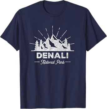Denali T Shirt Vintage Alaska Hiking Retro Tee Design T-Shirt