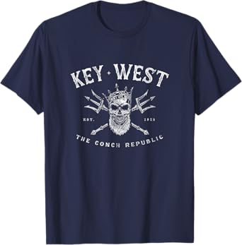 Key West Florida Vintage Poseidon Conch Republic T-Shirt