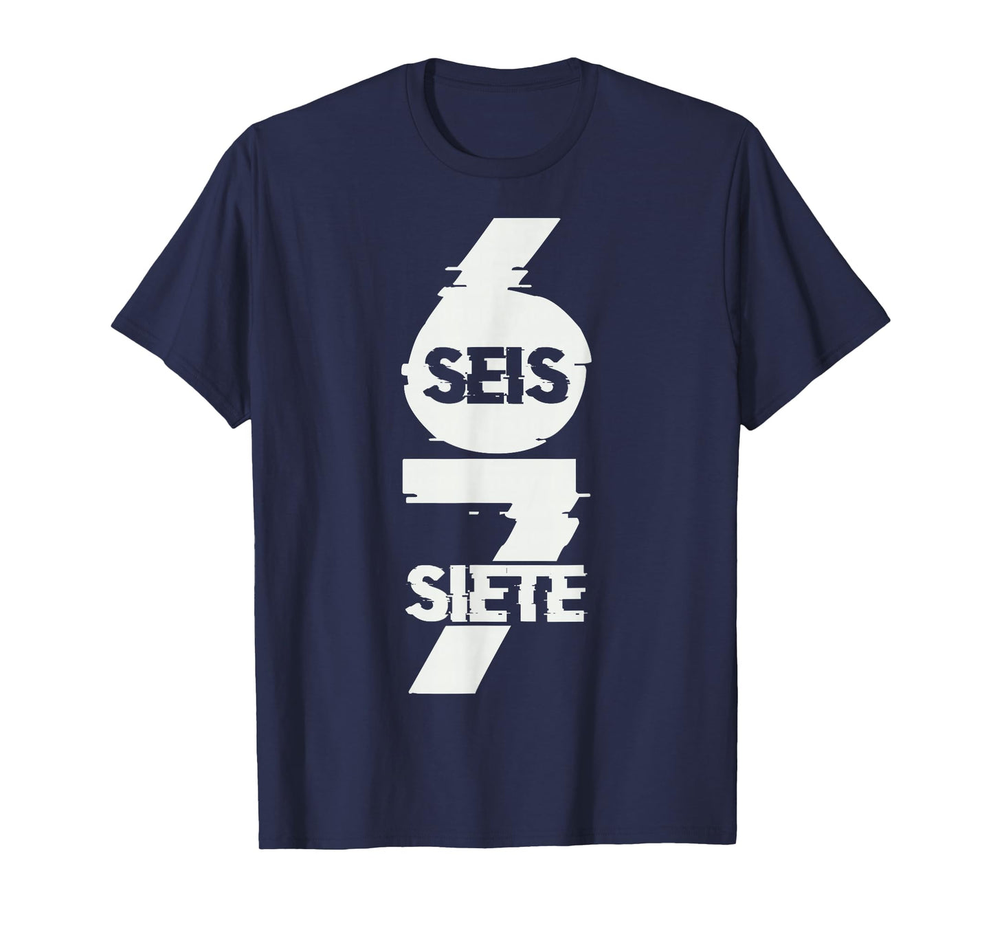 Fun Six Seven in Spanish SEIS Siete 67 Brainrot Meme T-Shirt