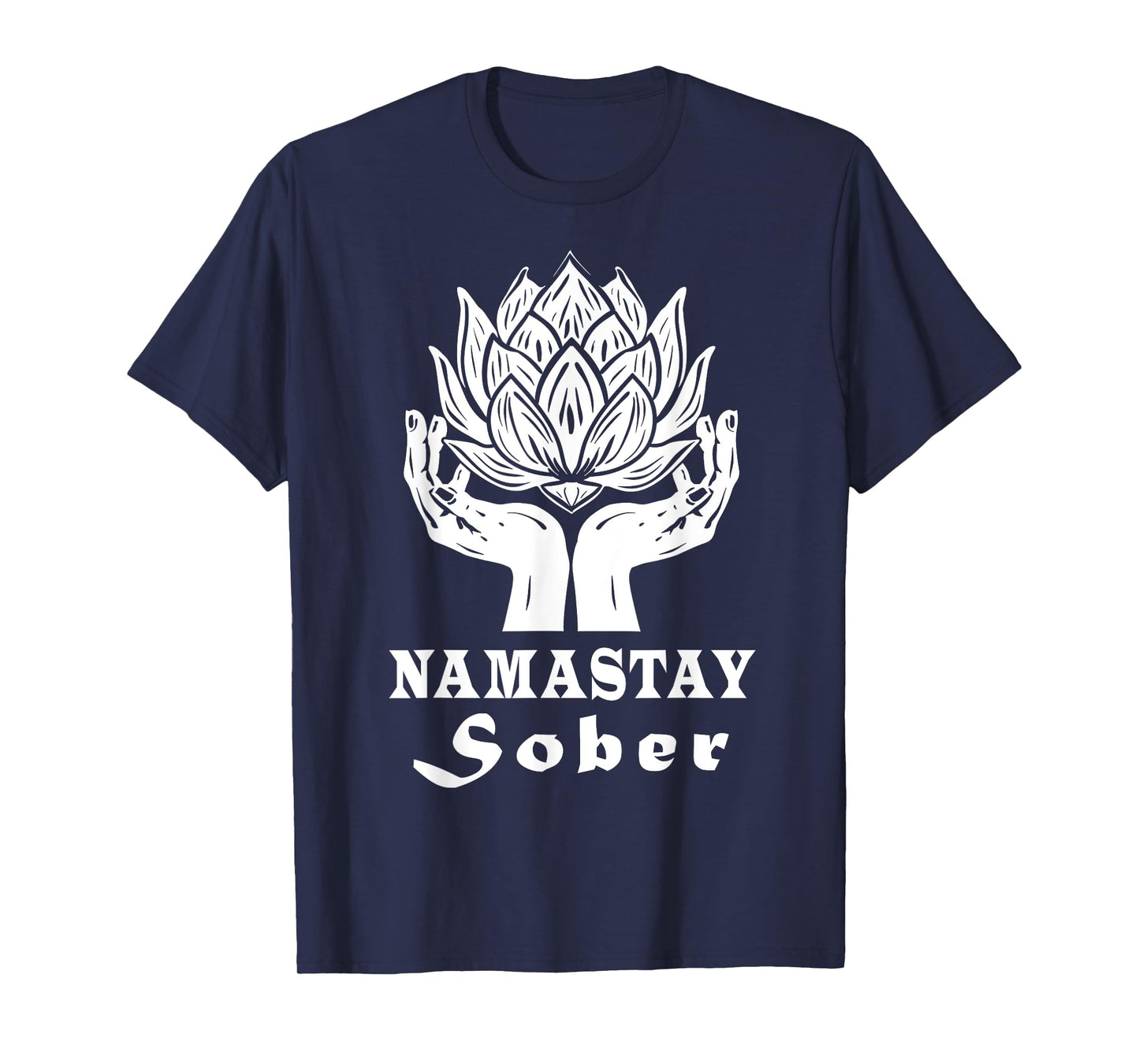 Namastay Sober Mandala Recovery Mediation Buddha Sobriety T-Shirt