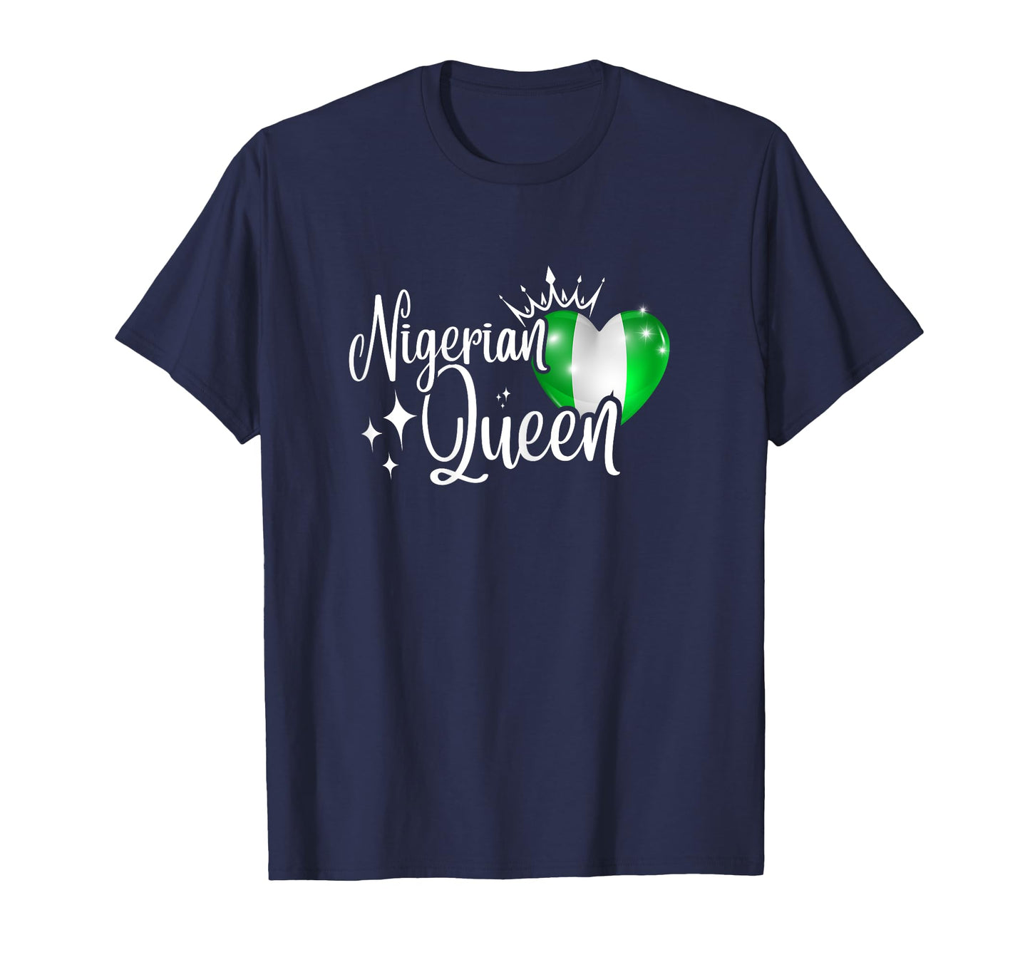 Nigerian Queen I Heart Nigeria Flag T-Shirt