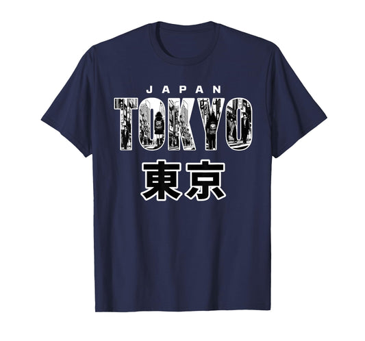 Tokyo Japan Cityscape Graphic Tee Urban Street Art Design T-Shirt