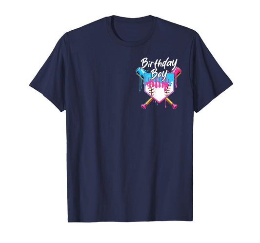 Baseball 7 Year Old Ice Cream Drip Boys 7th Birthday Sweet T-Shirt