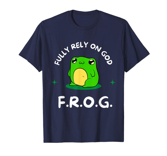 F.R.O.G. Fully Rely On God Religious Inspirational T-Shirt