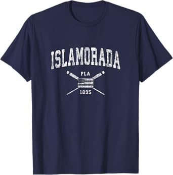 Islamorada FL Nautical T-Shirt Vintage US Flag Tee
