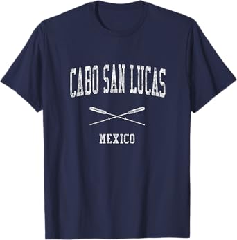 Cabo San Lucas Mexico Vintage Nautical Sports Design Tee T-Shirt