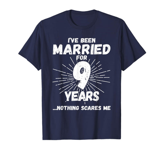 Couples Married 9 Years - Funny 9th Wedding Anniversary T-Shirt