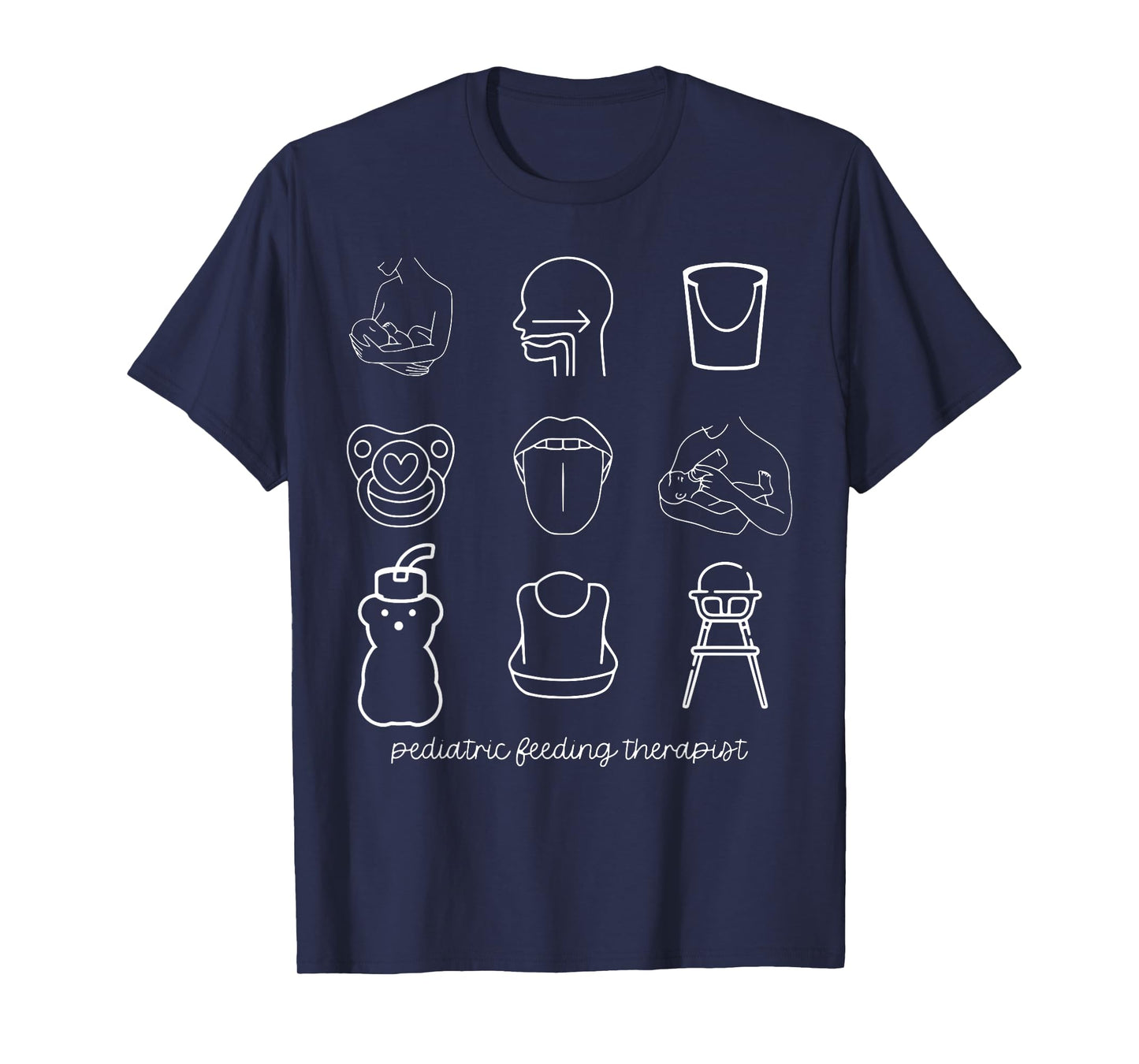 Retro Pediatrics Feeding Therapist Speech Pathologist SLP T-Shirt