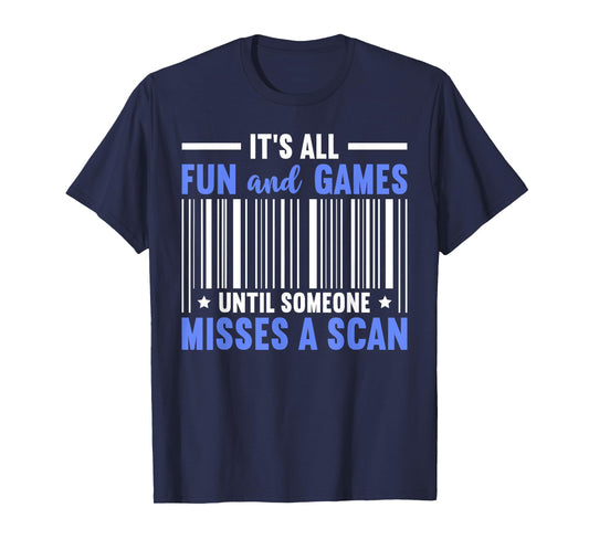 Misses A Scan Postal Worker Mailman Funny Mail Carrier T-Shirt