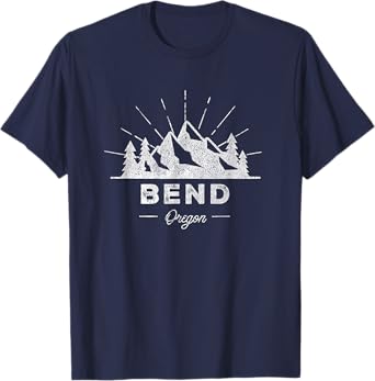 Bend Oregon OR T Shirt Vintage Hiking Retro Tee Design T-Shirt