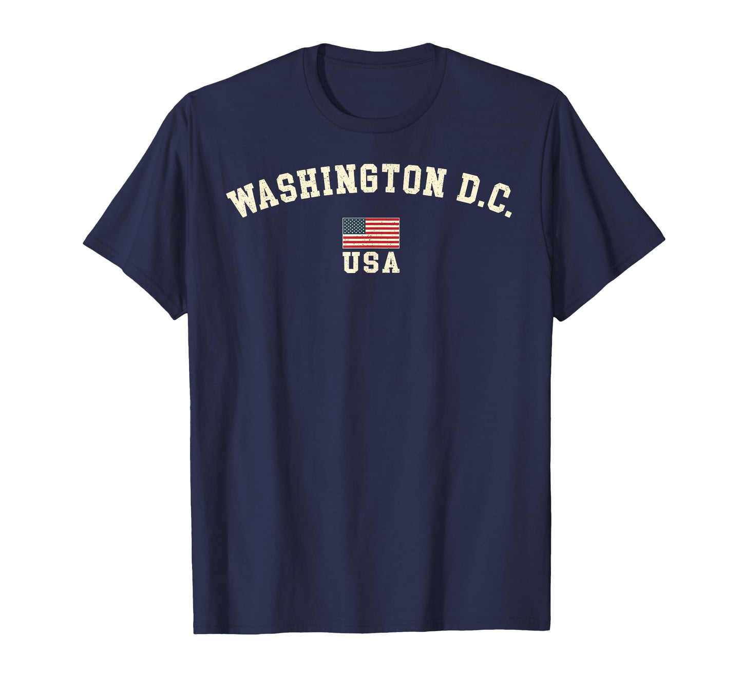 Vintage Washington DC USA American Flag Souvenir Retro T-Shirt