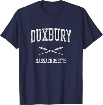 Duxbury Massachusetts MA Vintage Nautical Sports Design Tee T-Shirt